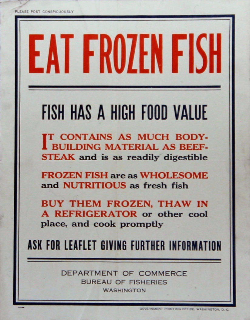 Poster, broadside, Eat Frozen Fish