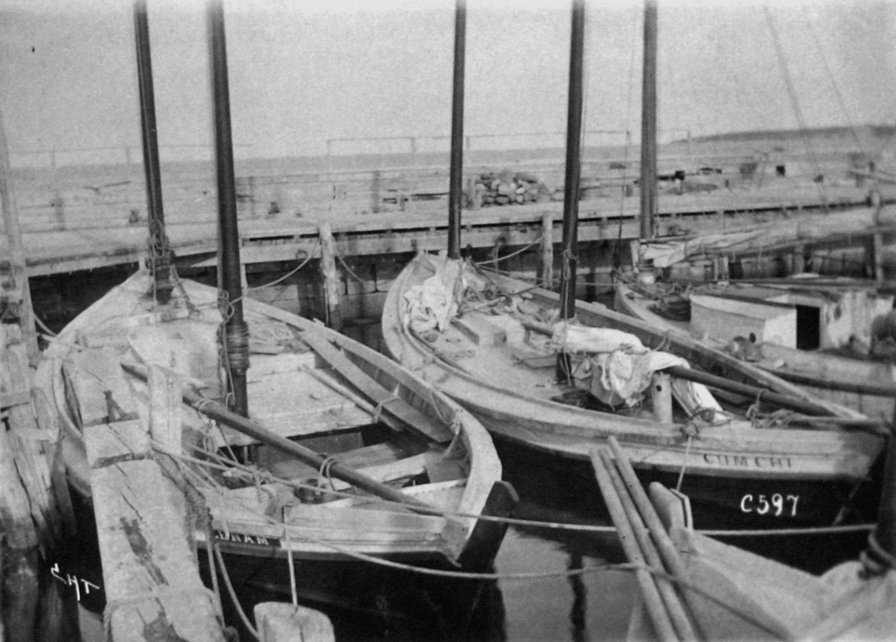 Fishing boats, Block Island, 1899