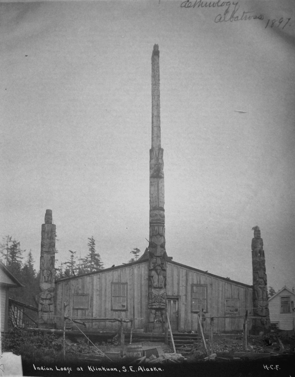 Ethnology, Albatross, 1897, Indian lodge at Klinkuan, southeast AK