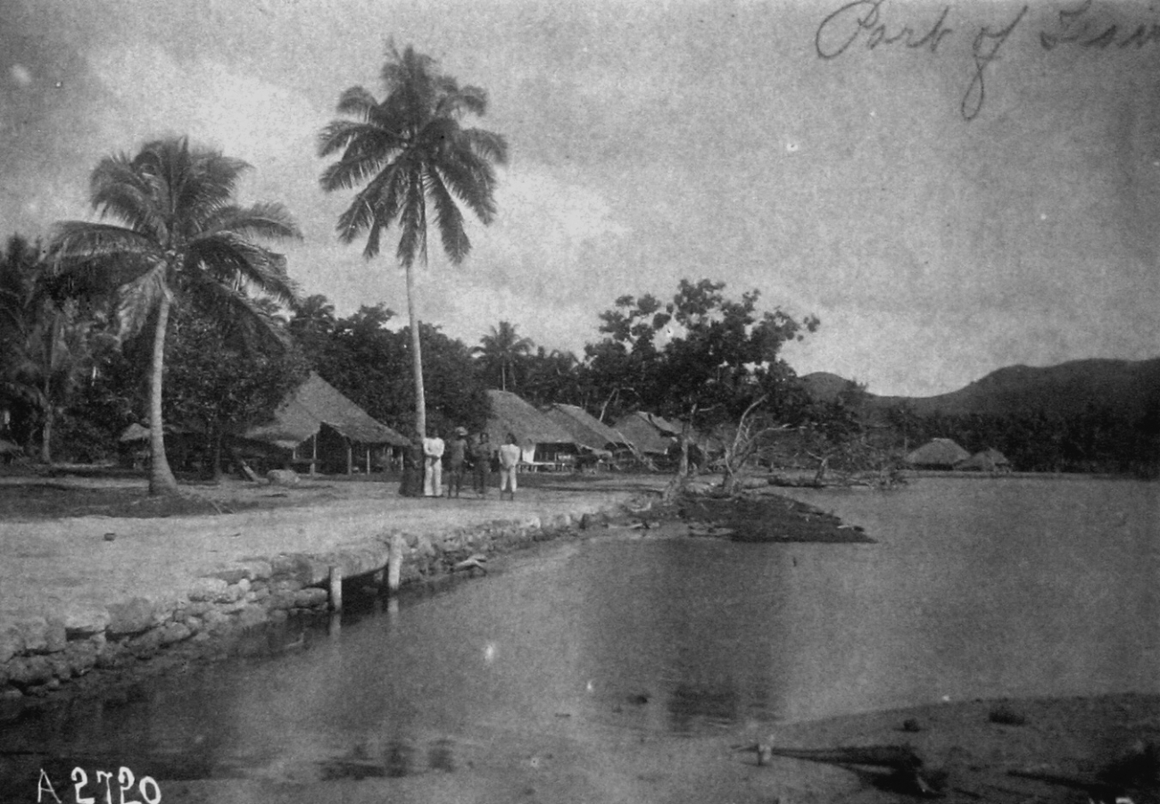 South Seas cruise, Albatross, 1899-1900, Bora Bora Island, LeewardSociety Group, Port of Lauianni Village