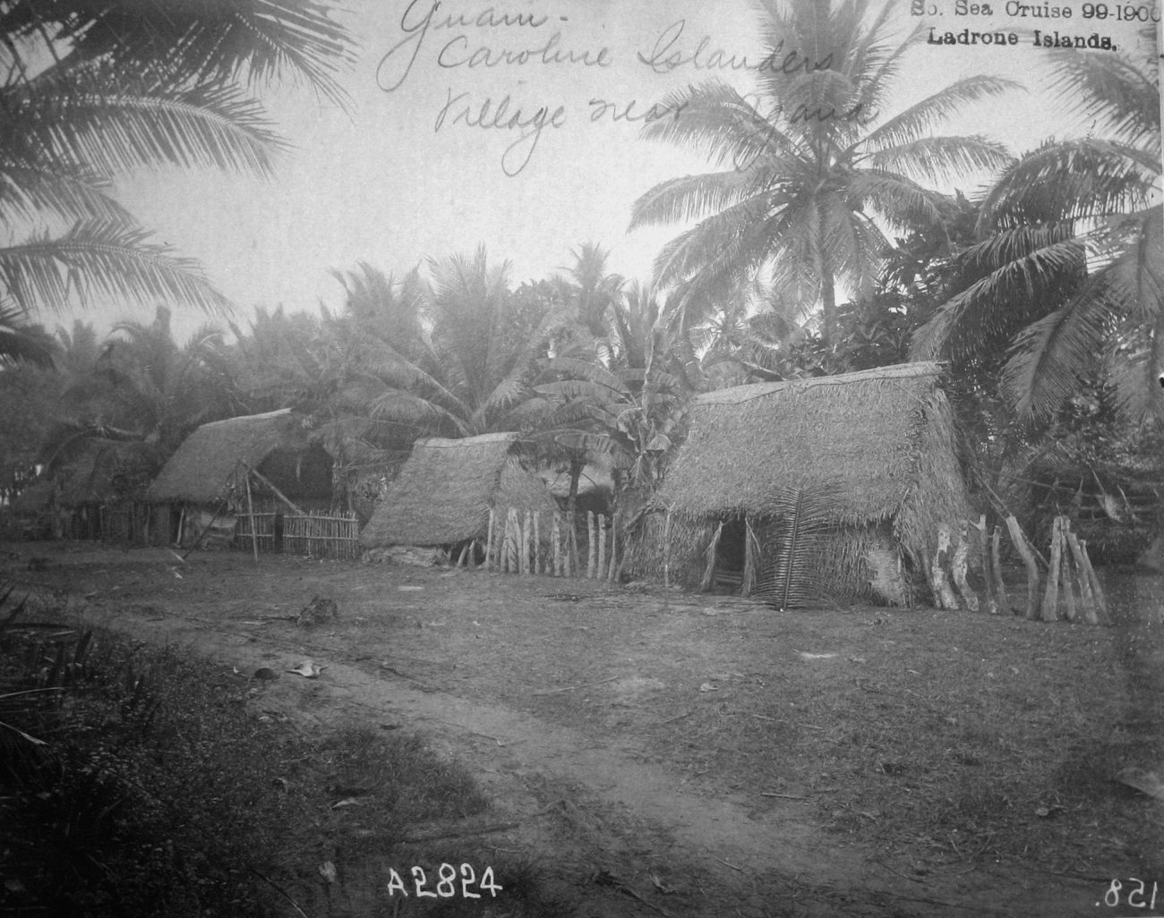 South Sea cruise 99-1900, Ladrone Islands, Guam, Carolineislanders village near Agana