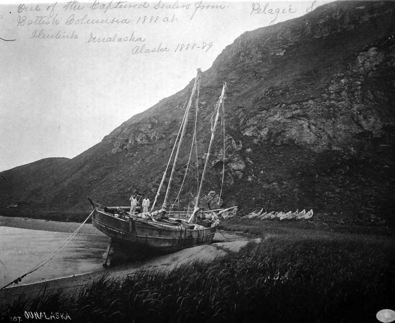 One of the captured sealers from British Columbia 1888 at Iliukiuk,Unalaska, AK, 1888-89