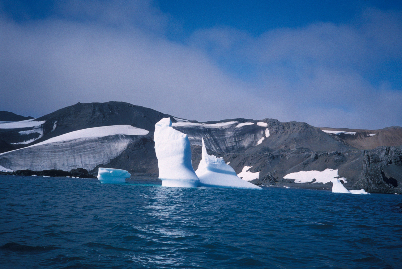 An iceberg with Seal Island in the background