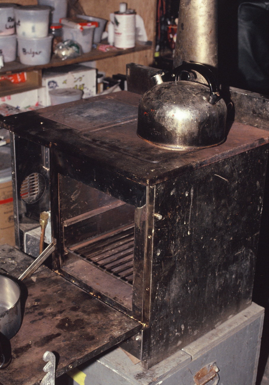 This stove at the Seal Island field station was used for cooking and warmth