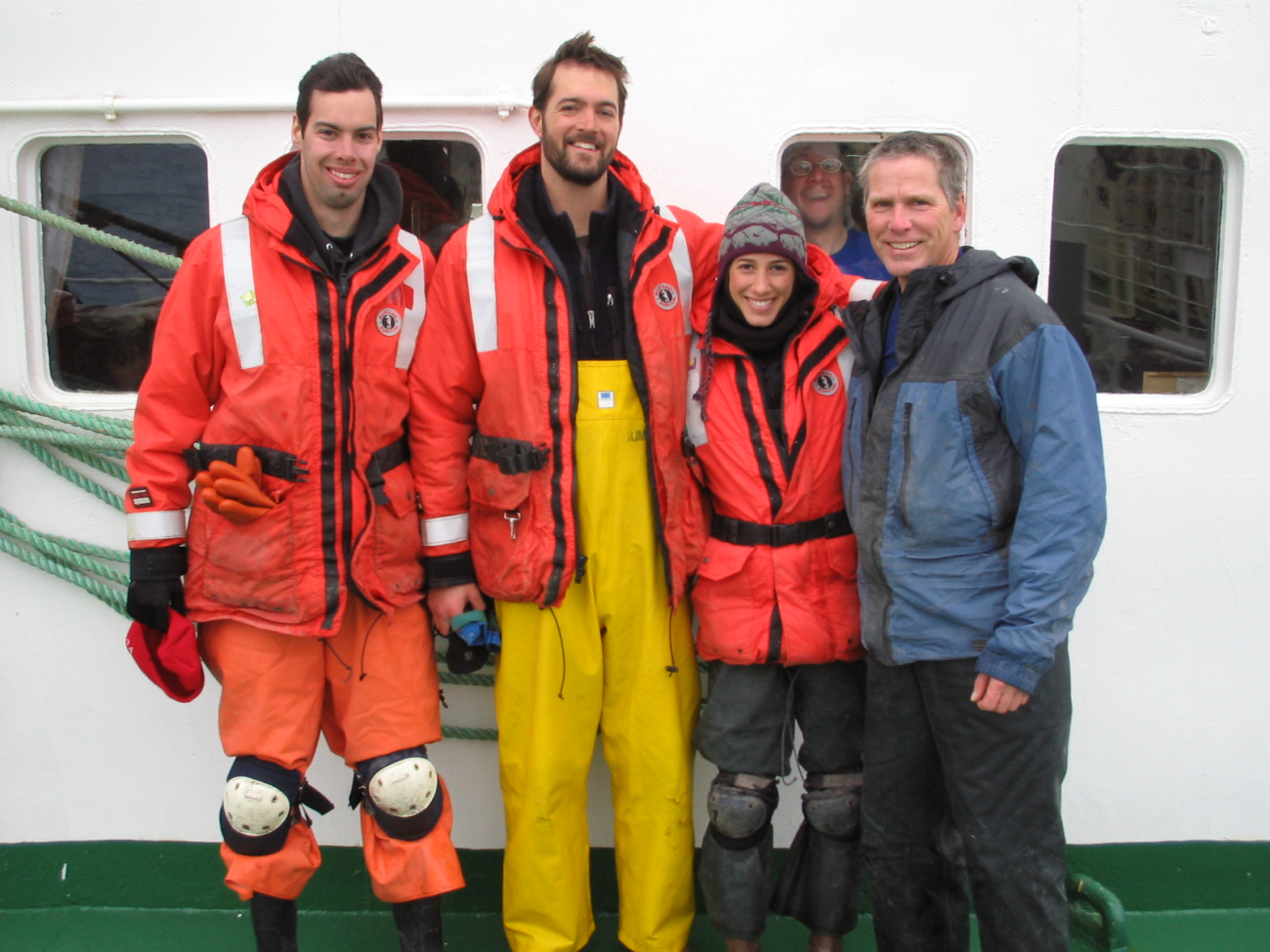 Members of the AMLR crew in 2004, aboard the R/V Yuzhmorgeologiya