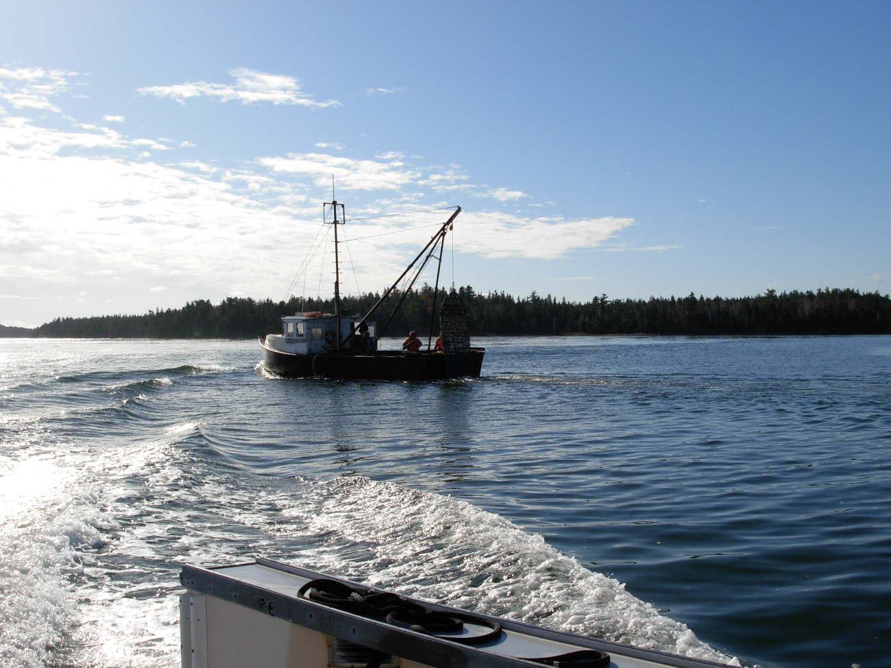 Clam dredger EMPTY POCKETS seen operating in Passamaquoddy Bay area