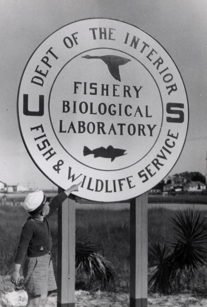 Fisheries Biological Laboratory roadsign on U
