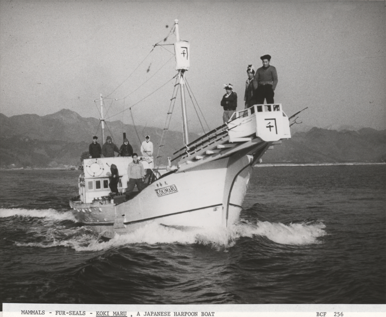 The KOKI MARU, a fur seal harpoon boat or tsukimbo sen