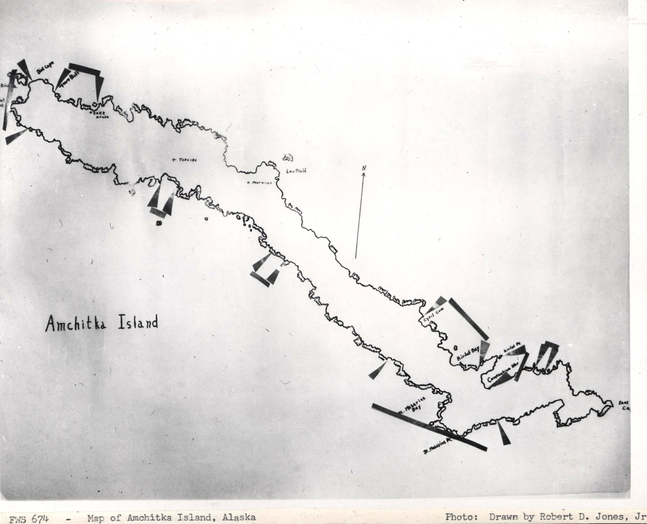 Class map of Amchitka Island drawn by Robert D