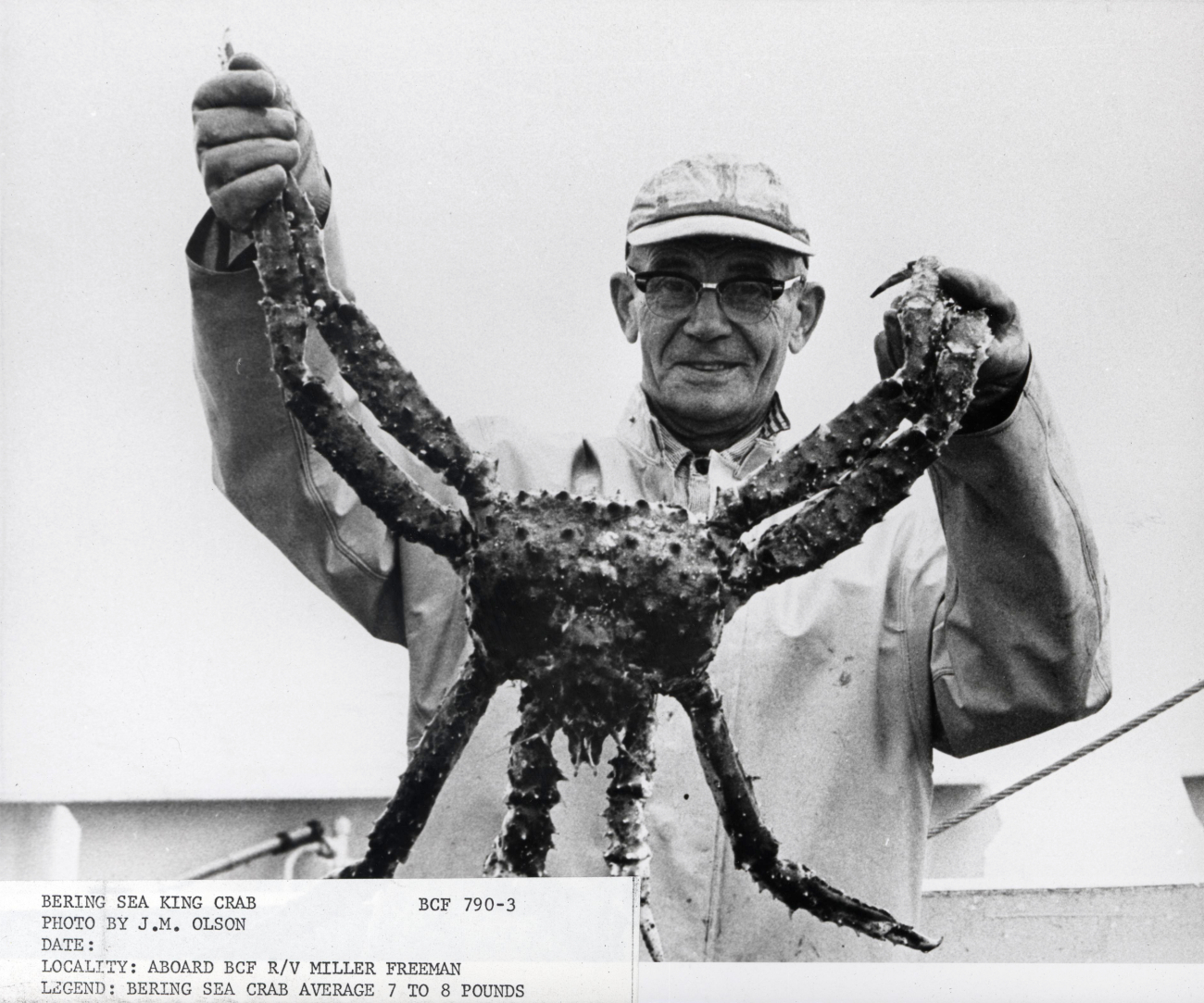 Bering Sea king crab caught by the BCF research vessel MILLER FREEMAN