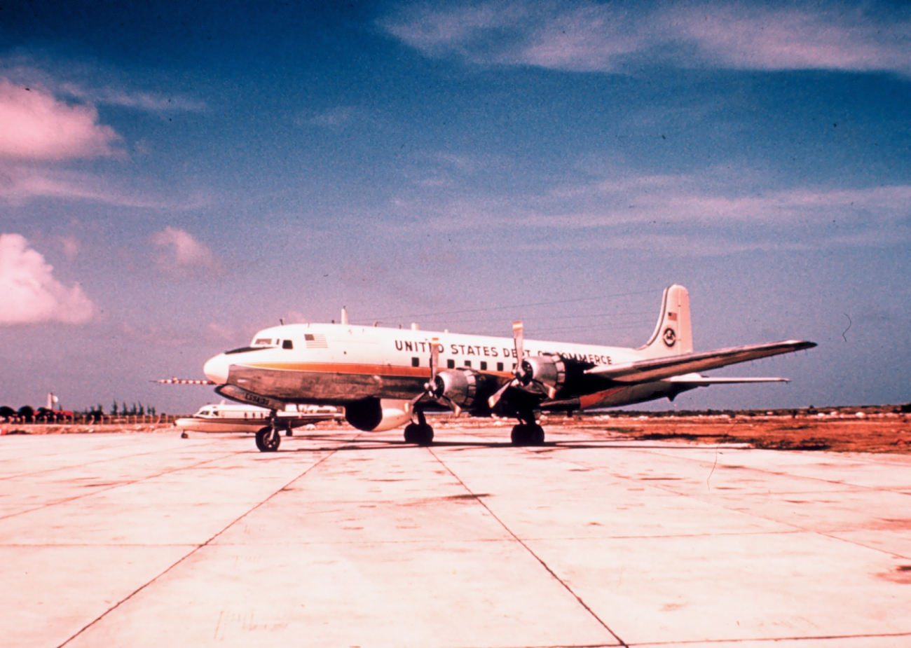 Weather Bureau DC-6 N6539C on tarmac with ESSA designator