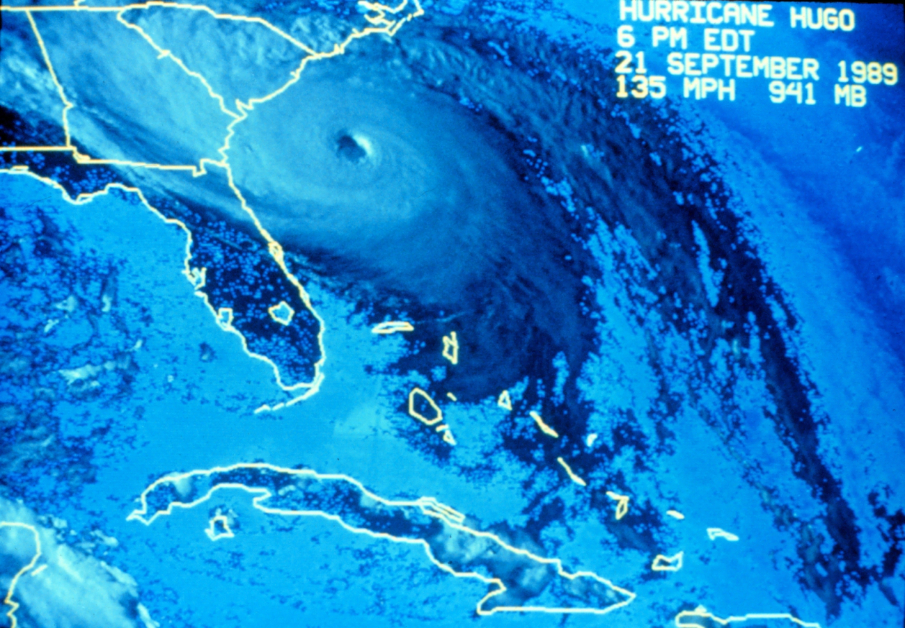 Hurricane Hugo off the South Carolina coast