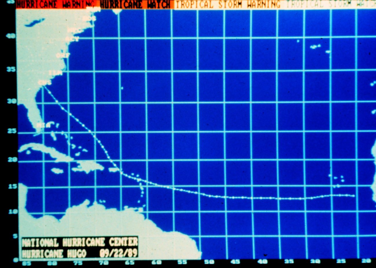 Track of Hurricane Hugo