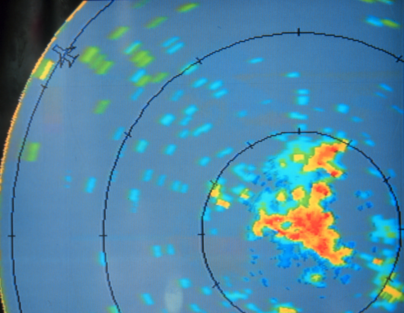Radar image of thunderstorm complex observed from NOAA P-3