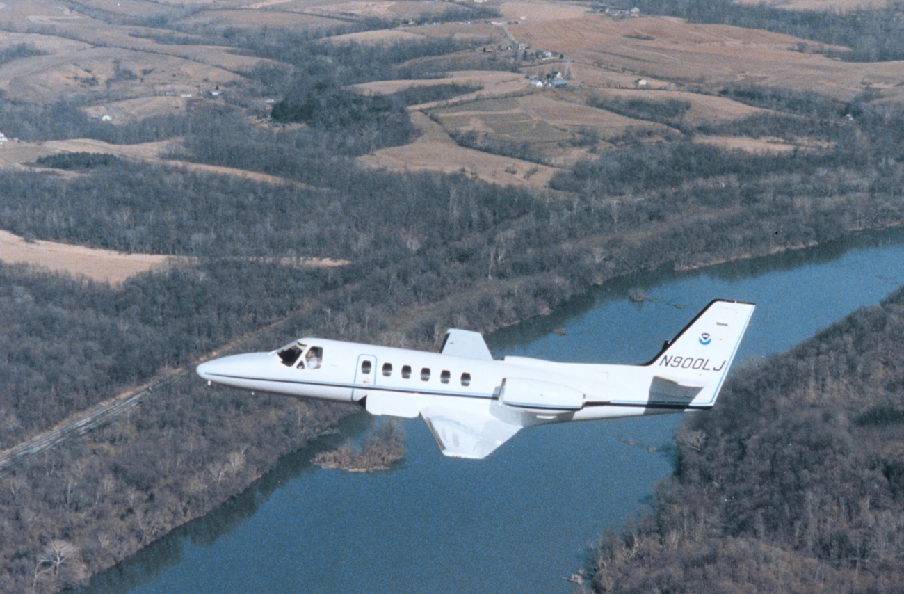 NOAA Cessna 550 Citation II used for photogrammetric and remote sensing