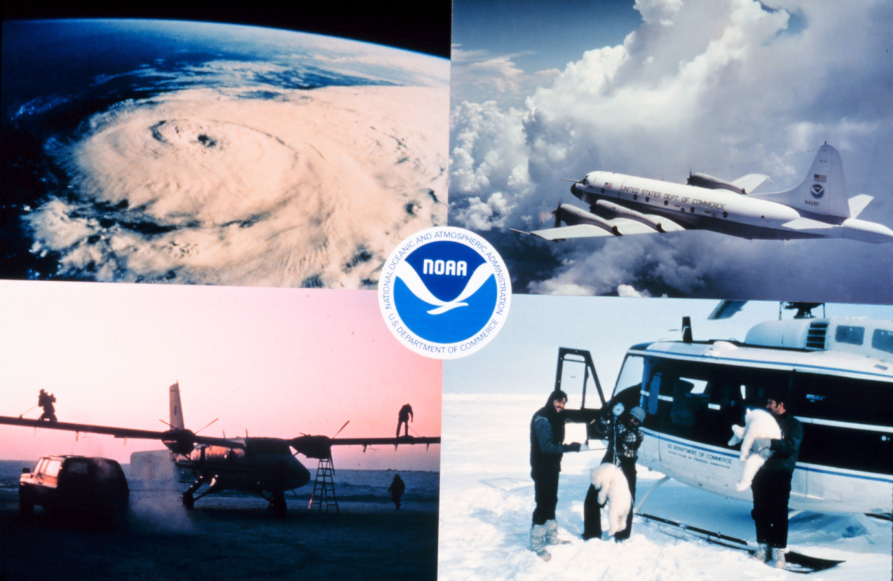 Composite image of various NOAA Aircraft and missions