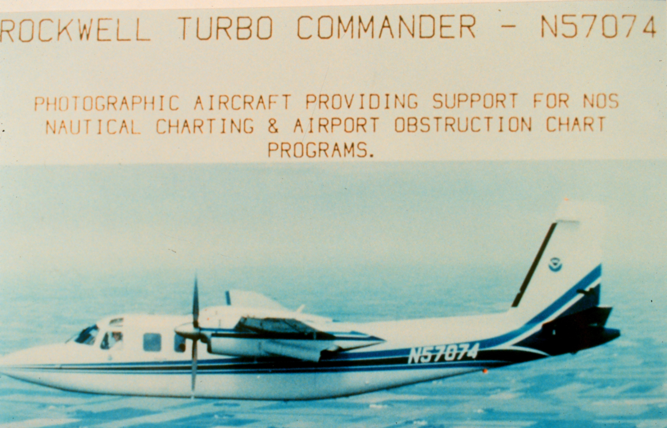 NOAA Rockwell Turbo Commander - N57074 used for photogrammetric missionsprior to using Citation II jet