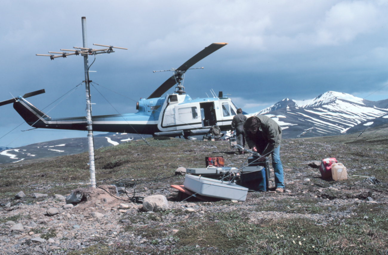 Bell UH-1M supporting seismic surveys on the Alaska Peninsula