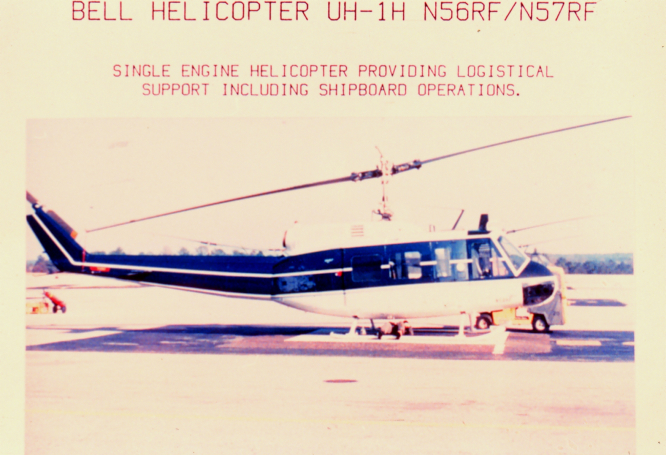 NOAA Bell helicopter UH-1H N56RF and N57RF on ground