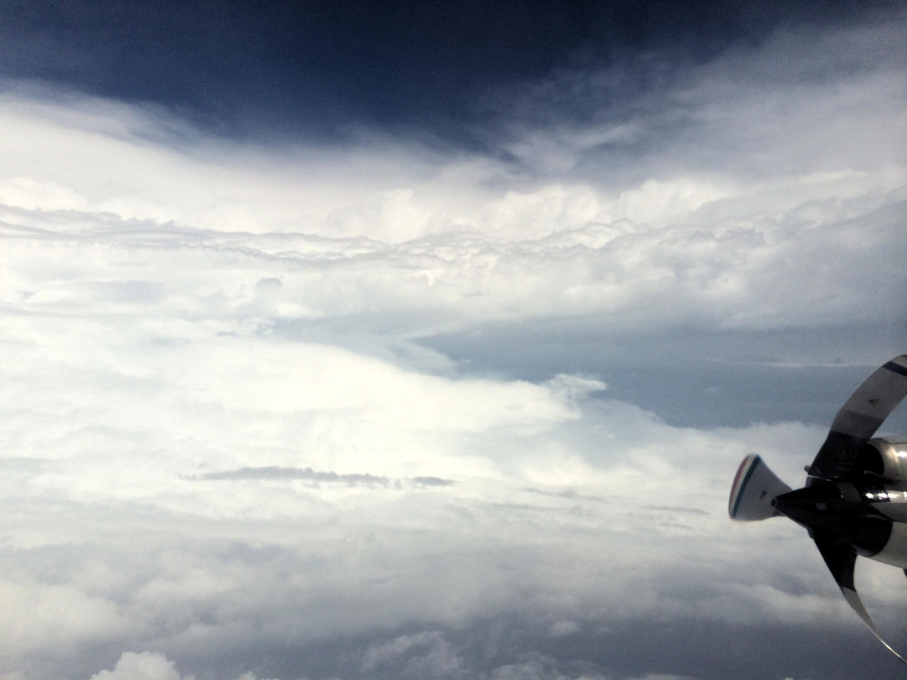 Flying in the eye of  Hurricane Edouard