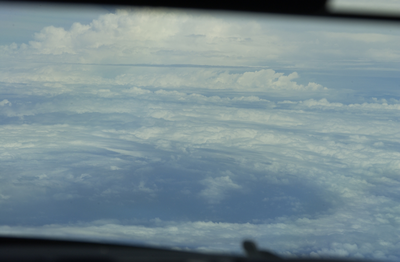 Eye of Hurricane Edouard taken from NOAA Gulfstream IV aircraft
