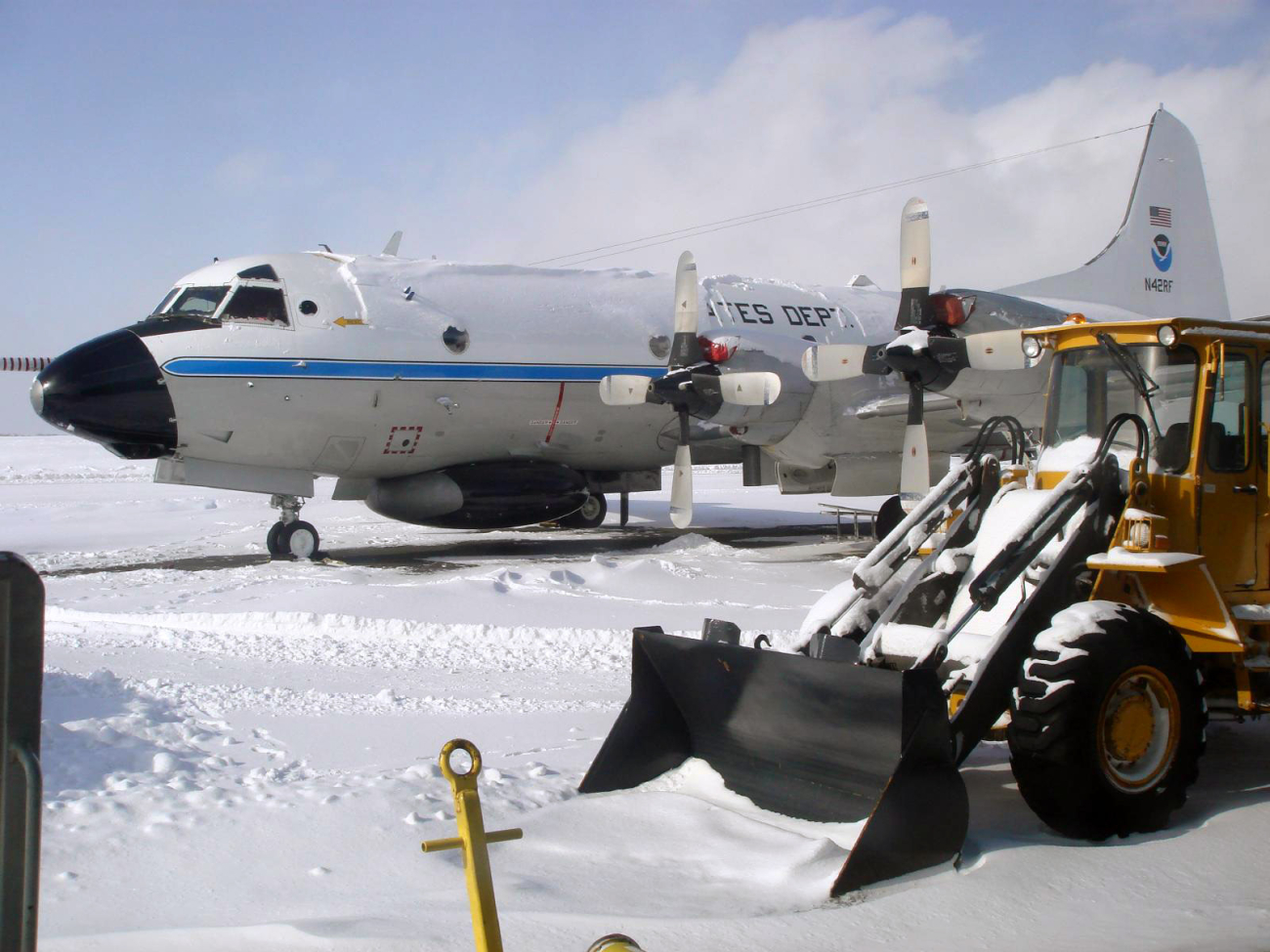 NOAA P-3 on the tarmac at Halifax, Nova Scotia, during Ocean Winds winterexperiment