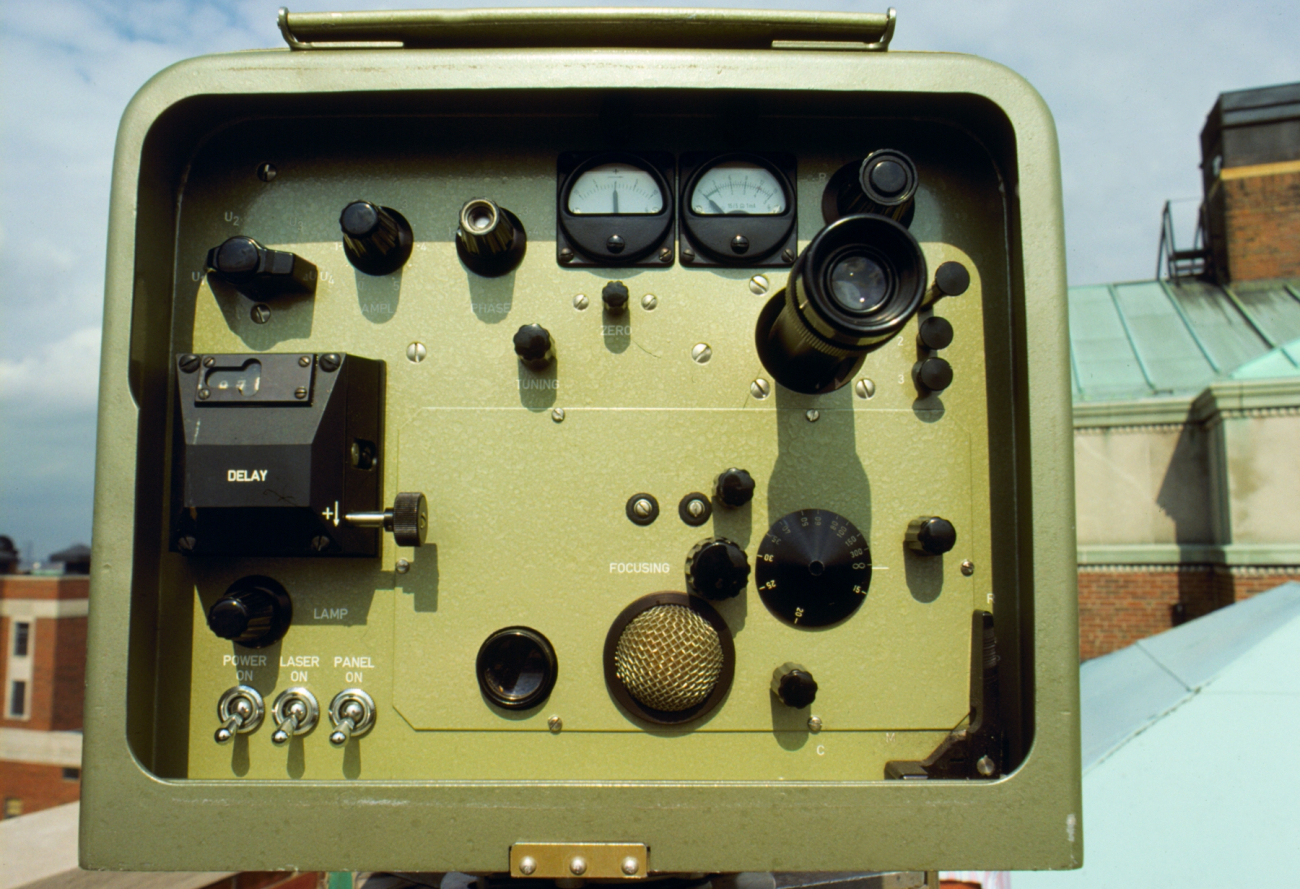 Operator control panel of Model 8 Geodimeter