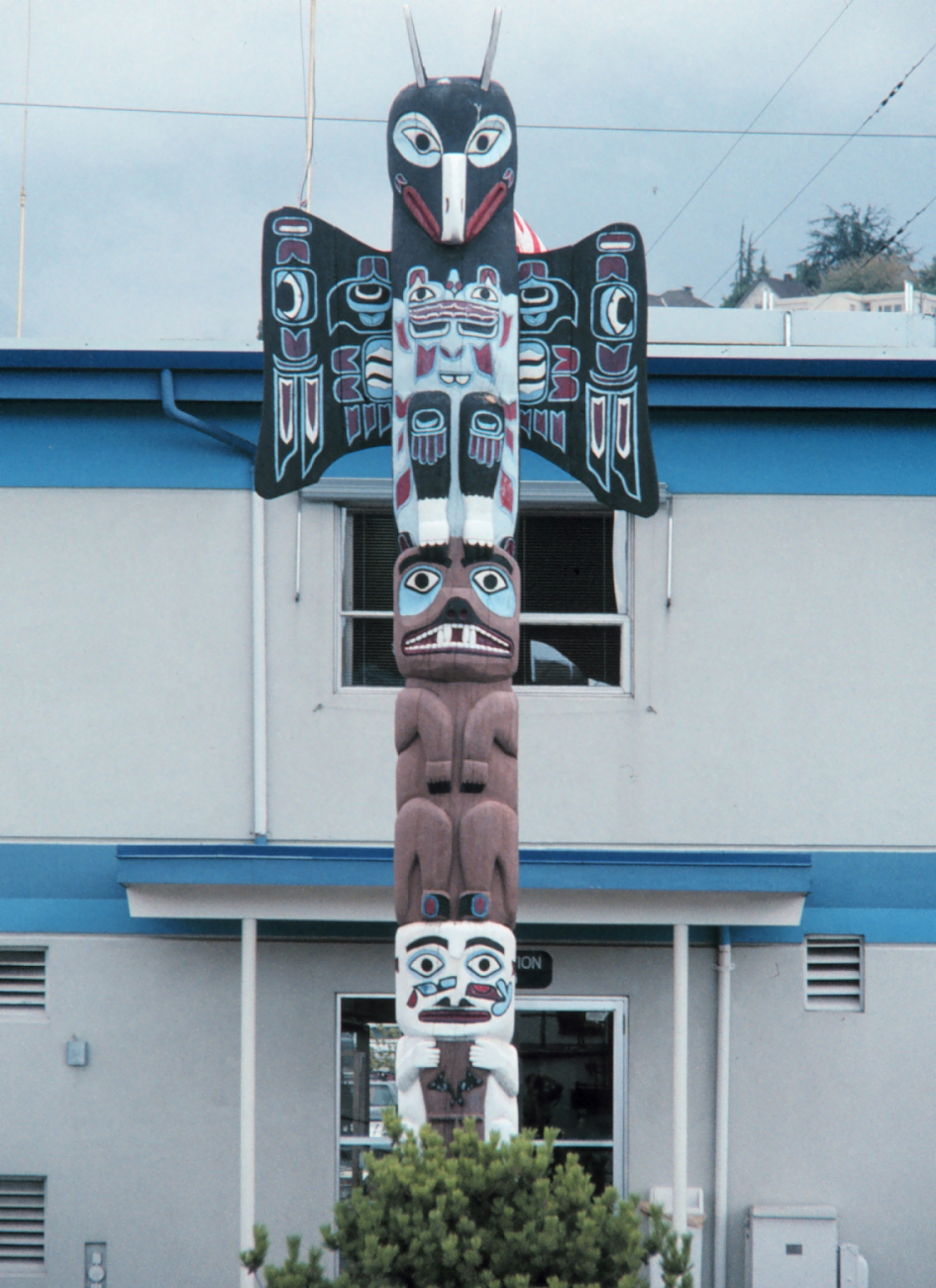 The totem pole at NOAA's Pacific Marine Center