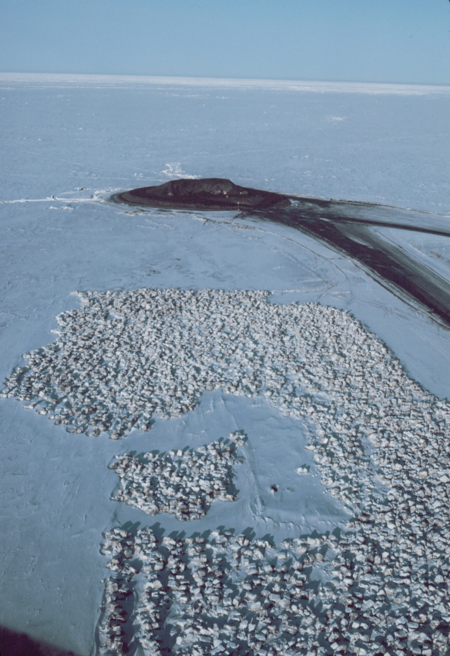 Building an artificial island in the Beaufort Sea