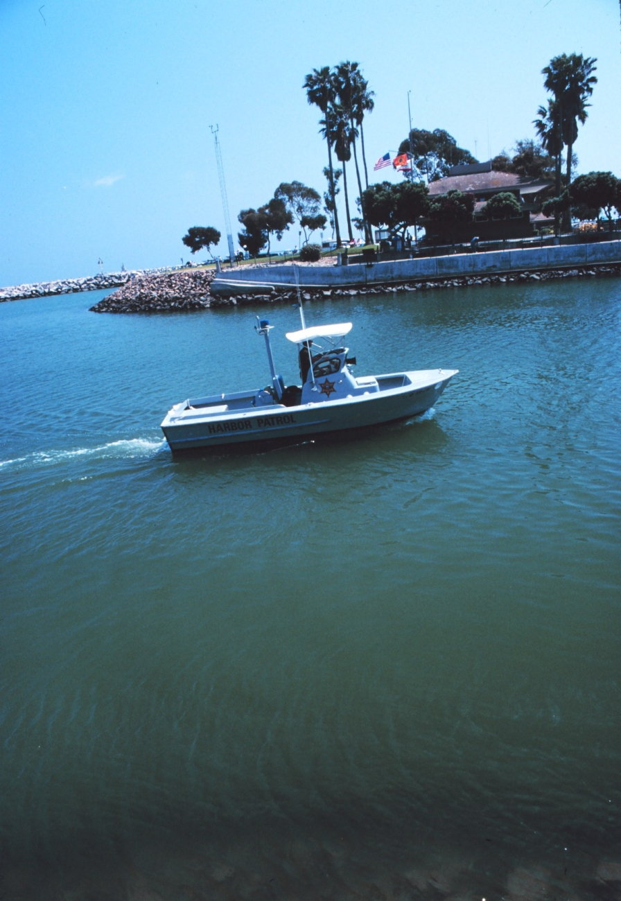 A harbor patrol boat at Dana Point