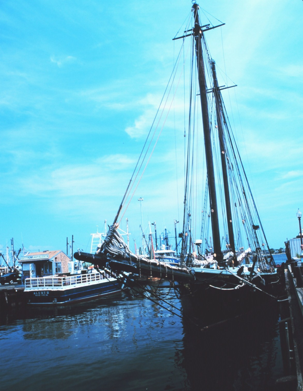 The old fishing schooner ERNESTINA at New Bedford Harbor