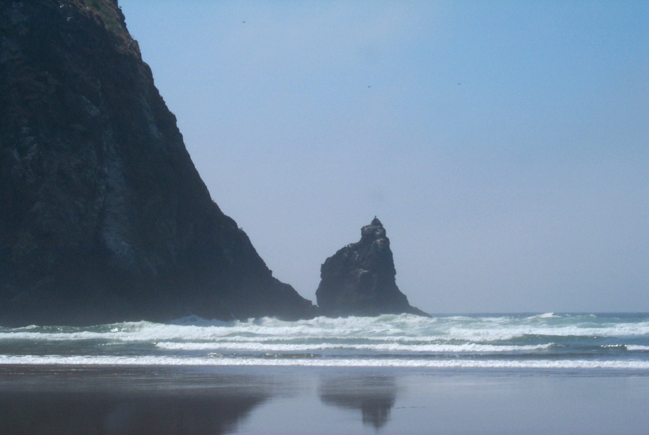 Sea stack on the north side of Haystack Rock at Cannon Beach