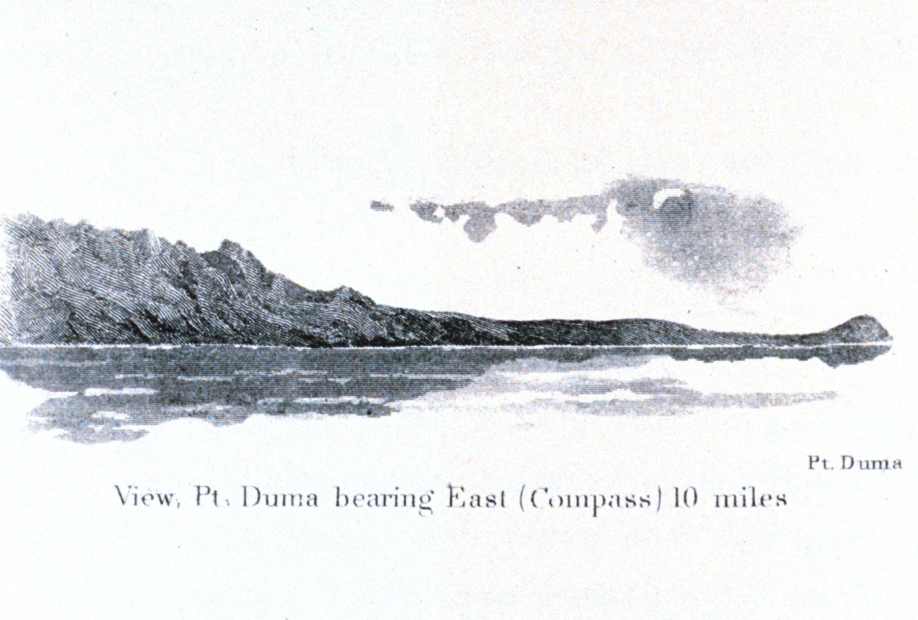A view of Point Duma, today known as Point Dume, just to the east of Malibu