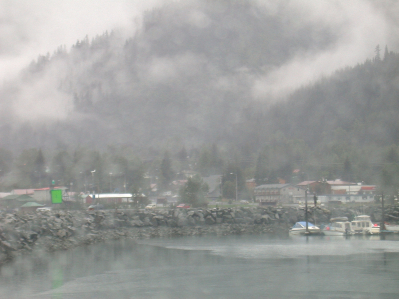 Seward on a foggy day