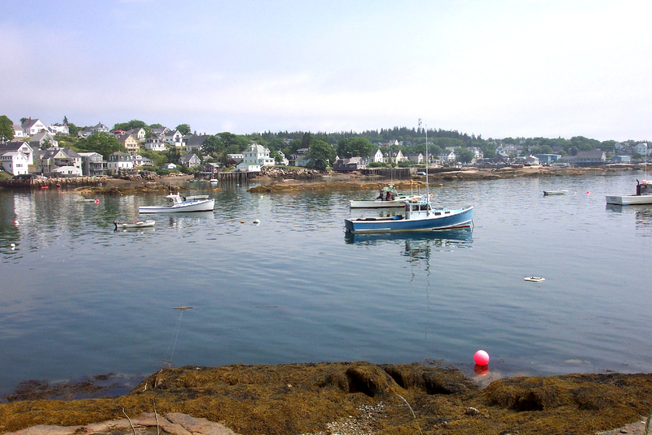The harbor at Stonington Maine on the south end of Deer Isle