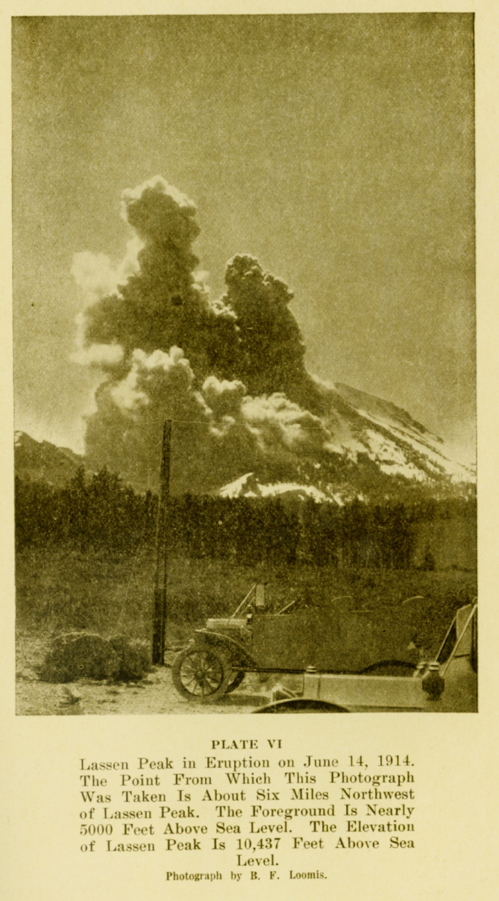 Lassen Peak in eruption