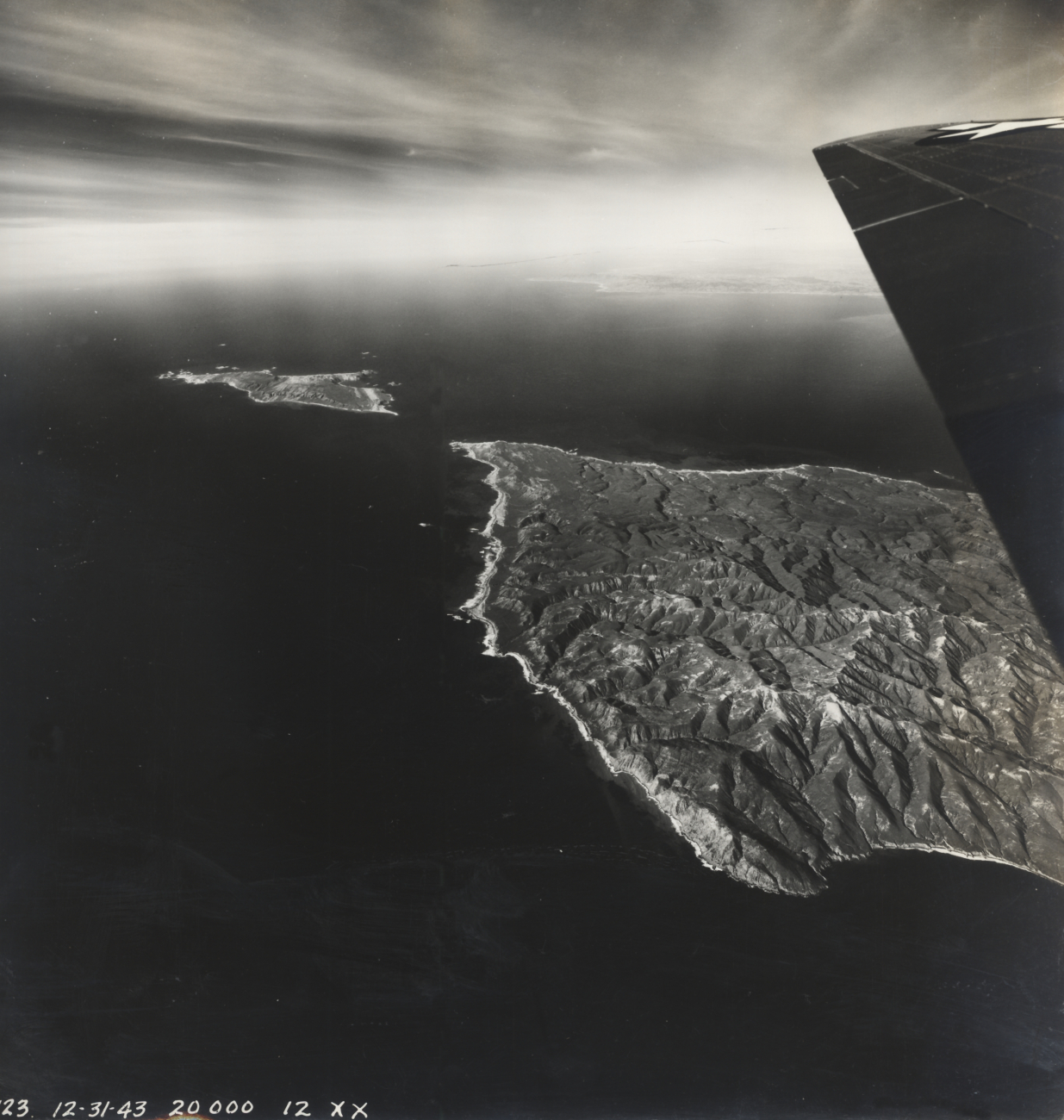 Santa Rosa and San Miguel Islands during tests of infrared panchromatic film