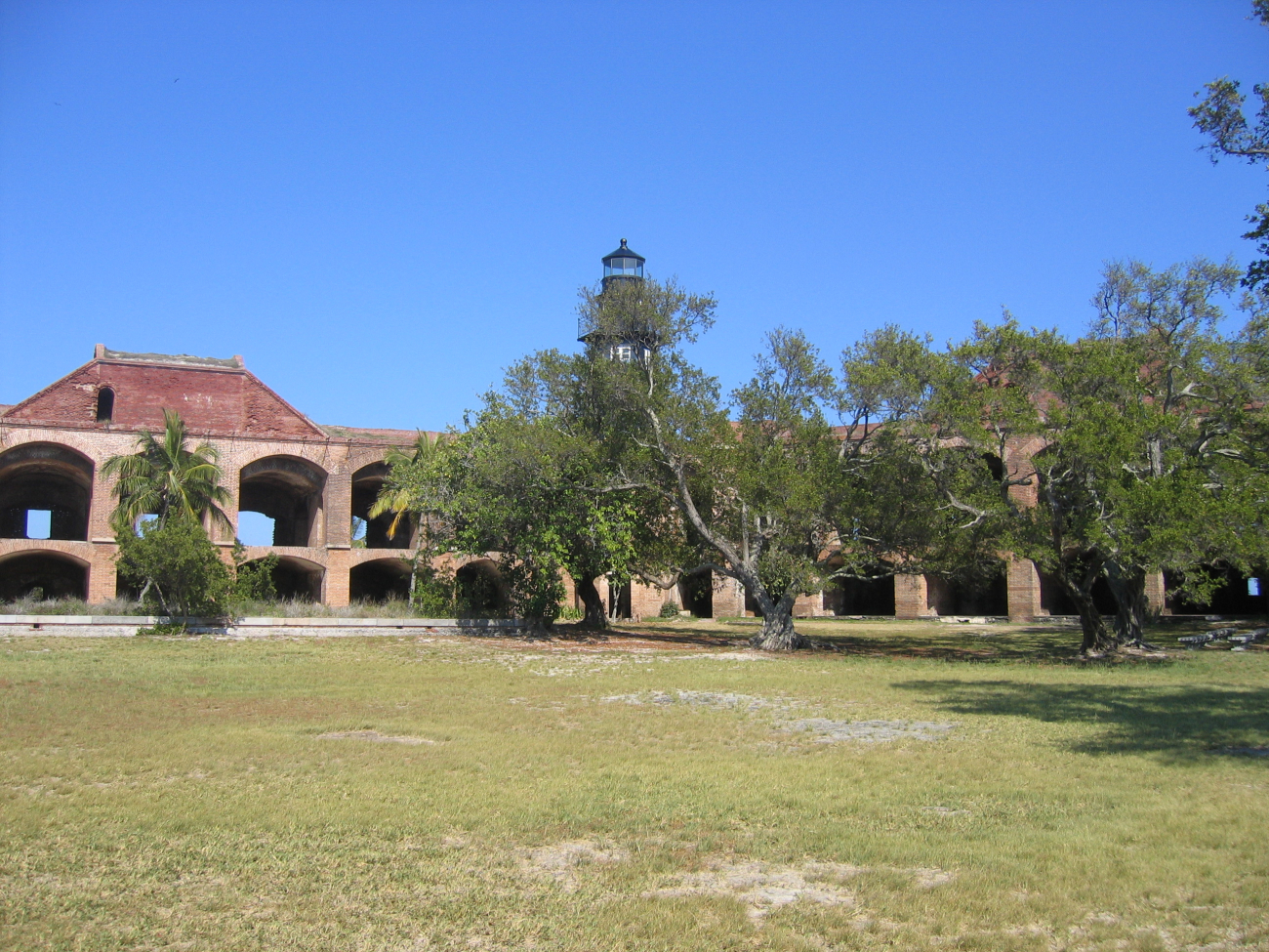 On the Fort Jefferson parade ground