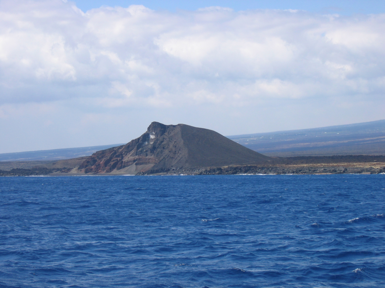 An eroded volcanic cone
