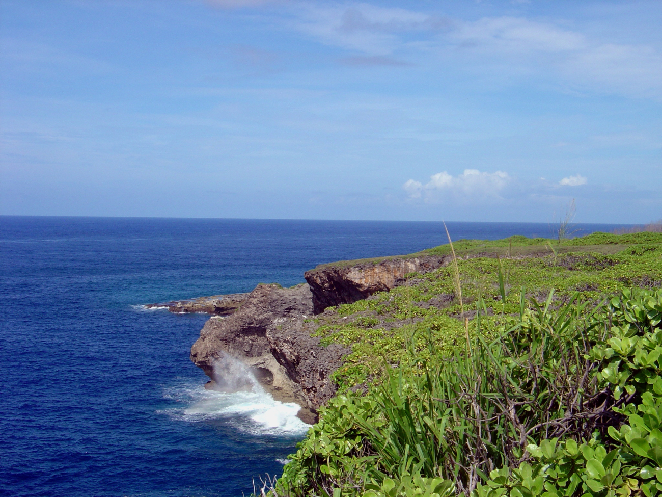 Banzai Cliff Monument in honor of those who committed suicide here during theWWII Battle of Saipan
