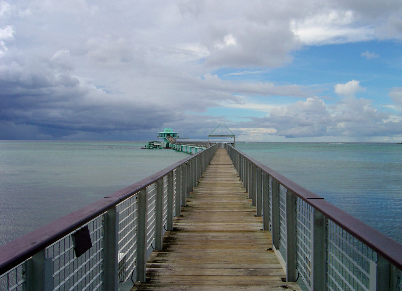 Tourist pier and tower on Guam