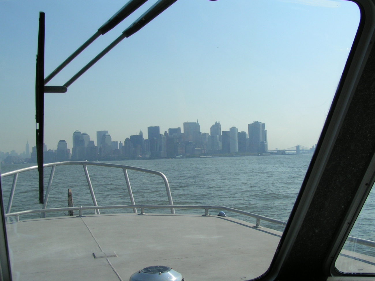 A view of the New York skyline from a NOAA Ship THOMAS JEFFERSONsurvey launch