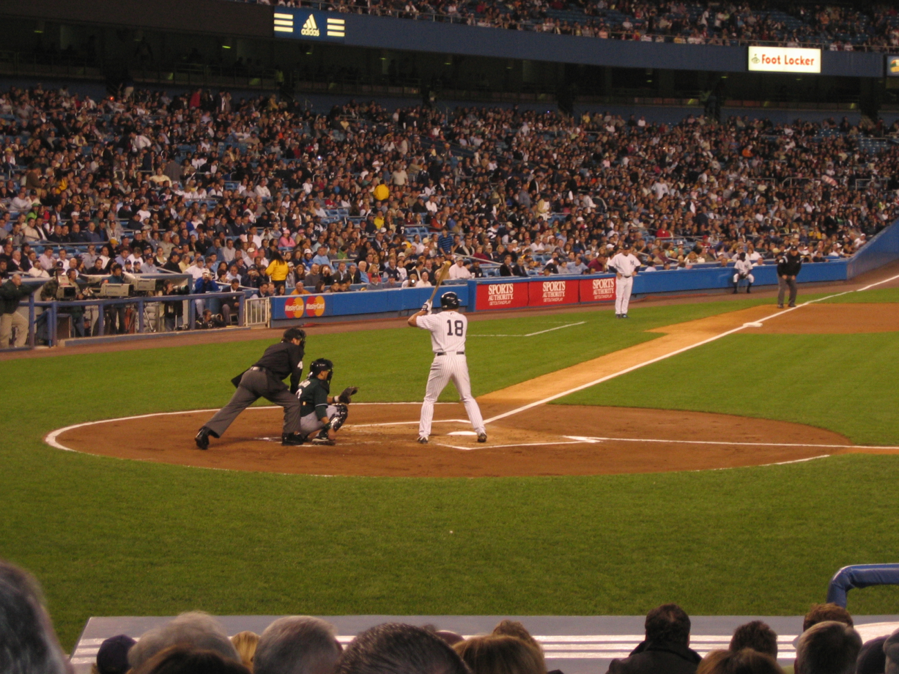 Yankee Stadium -  Damon at bat