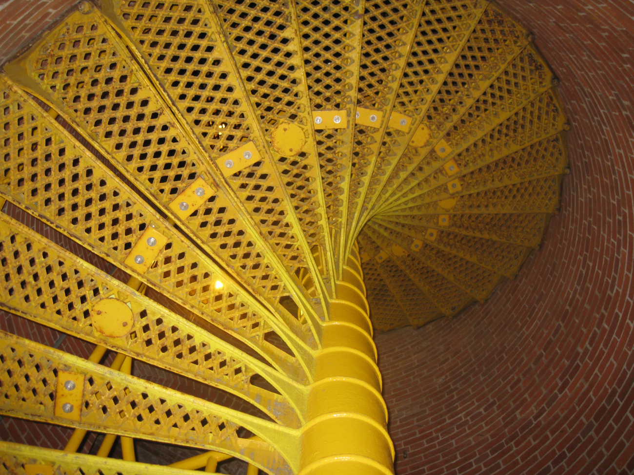 The spiral staircase going to the top of Barnegat Lighthouse