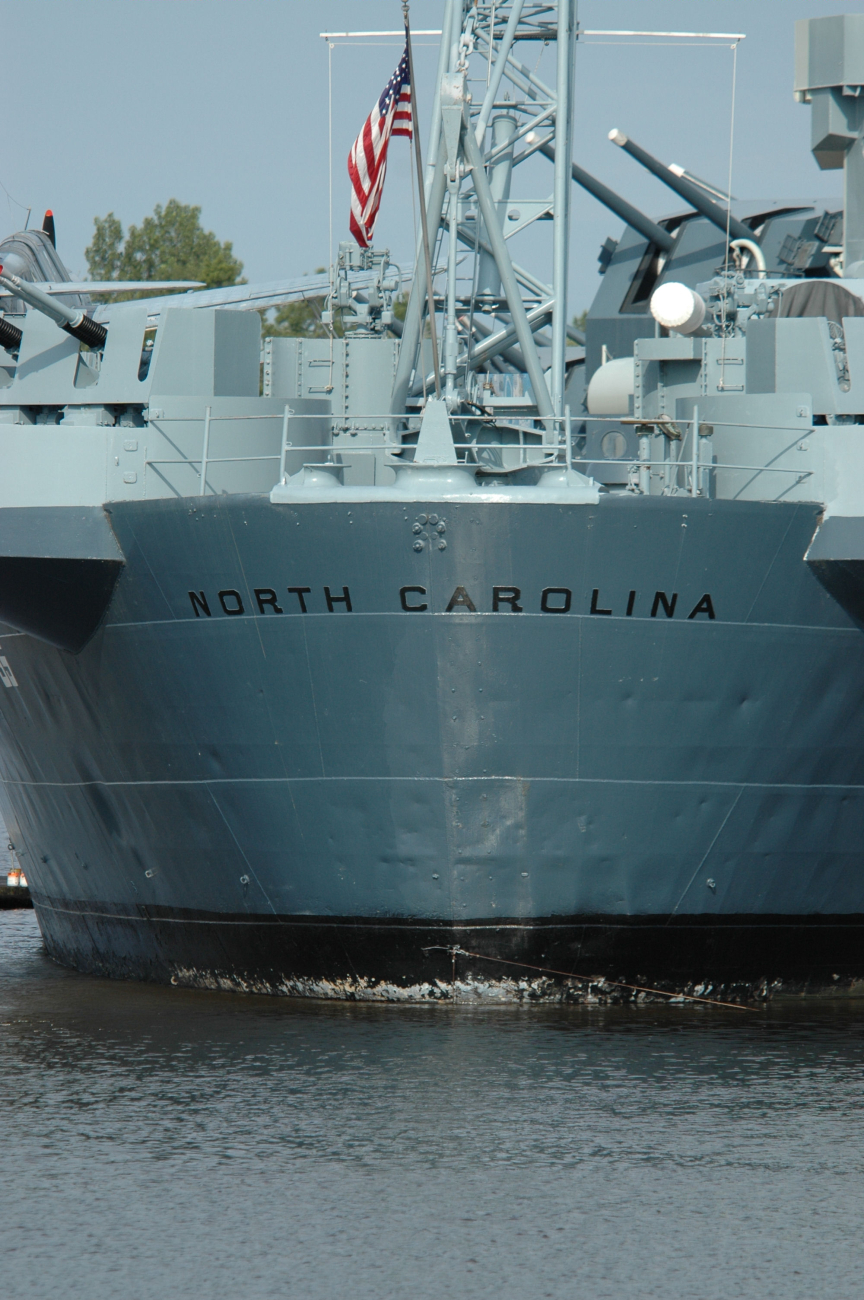 Battleship NORTH CAROLINA (BB55), a World War II era battleship that saw manyheroic actions