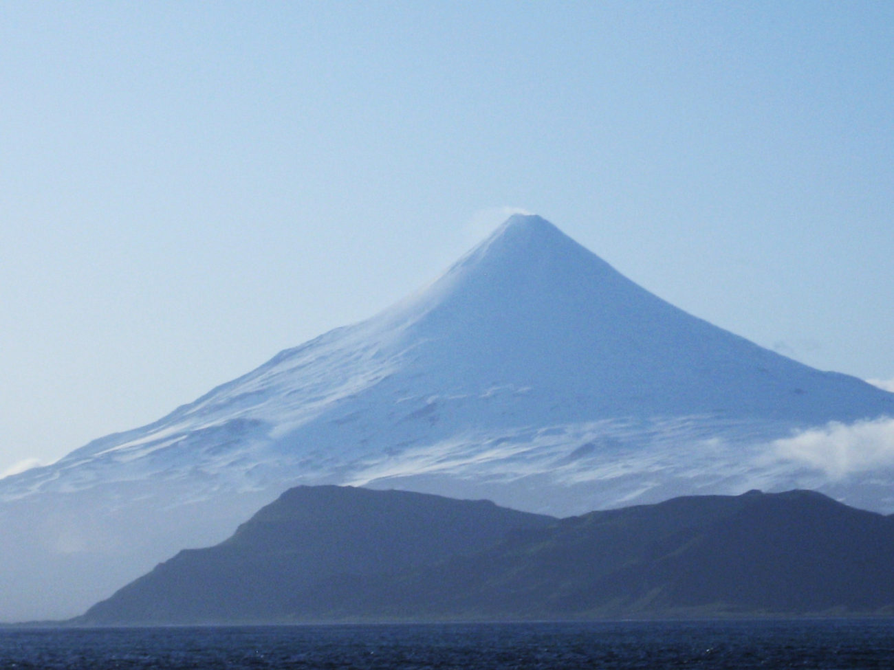 Shishaldin Volcano, the highest volcano in the Aleutian Islands