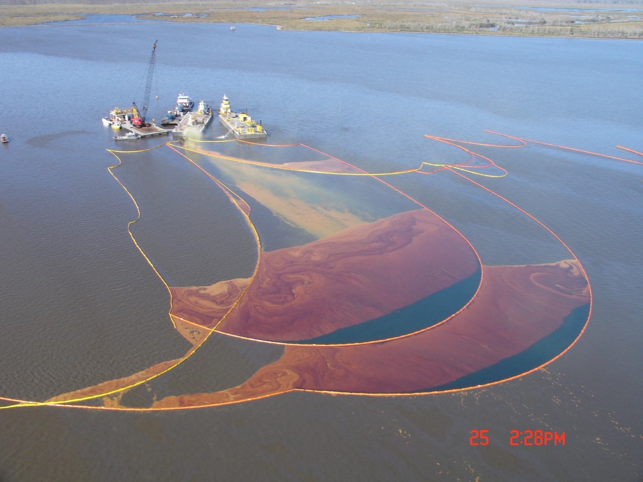 Skimming oil off the Southeast coast