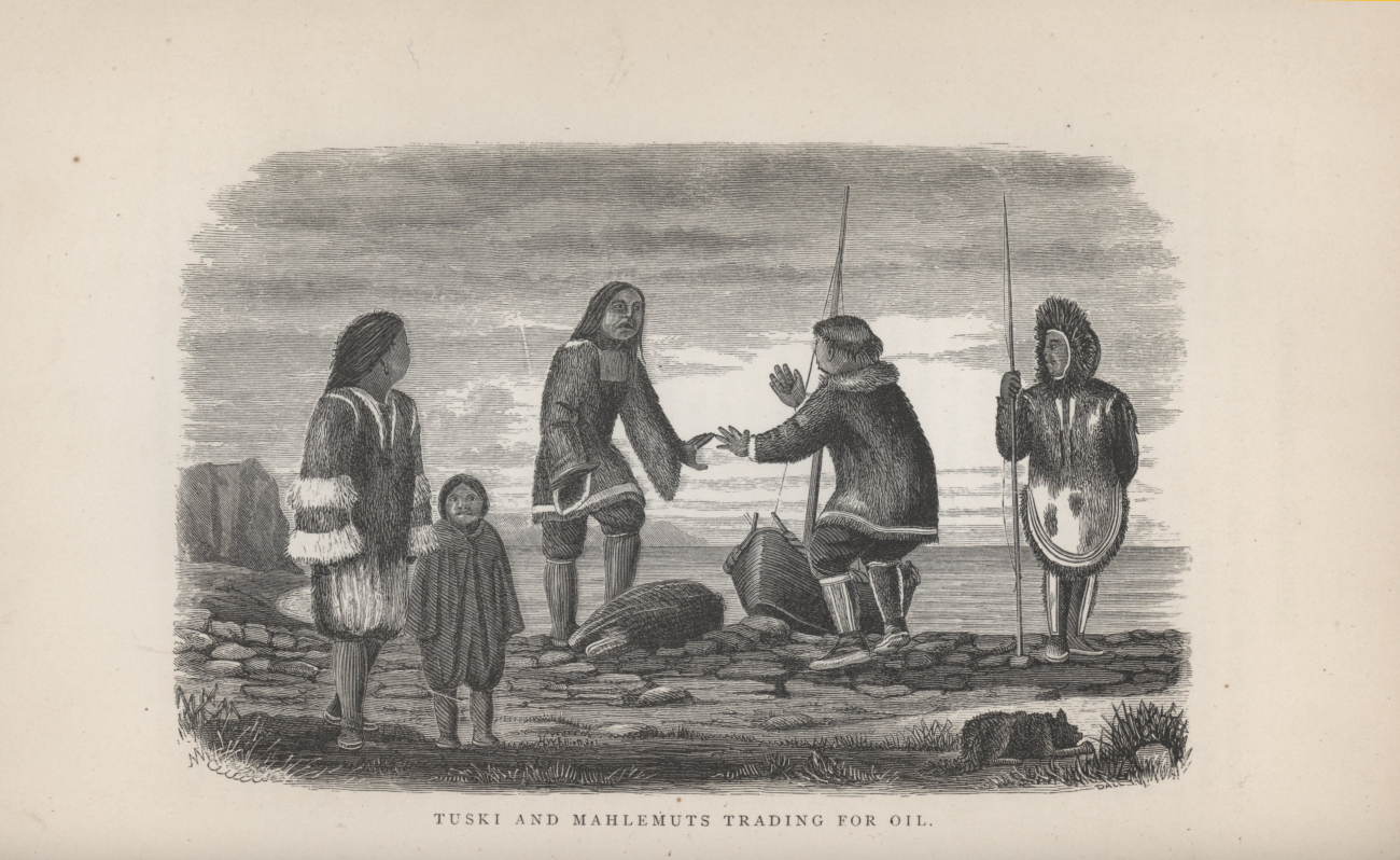 Tuski and Mahlemuts trading for oil from Alaska and Its Resources byWilliam Healy Dall