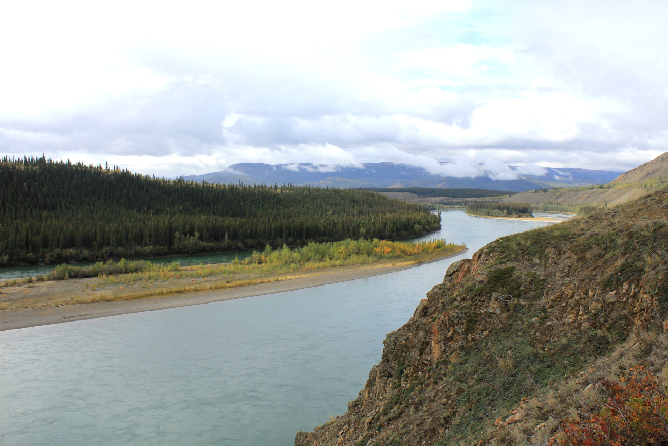 A view along the Peel River along the Dempster Highway
