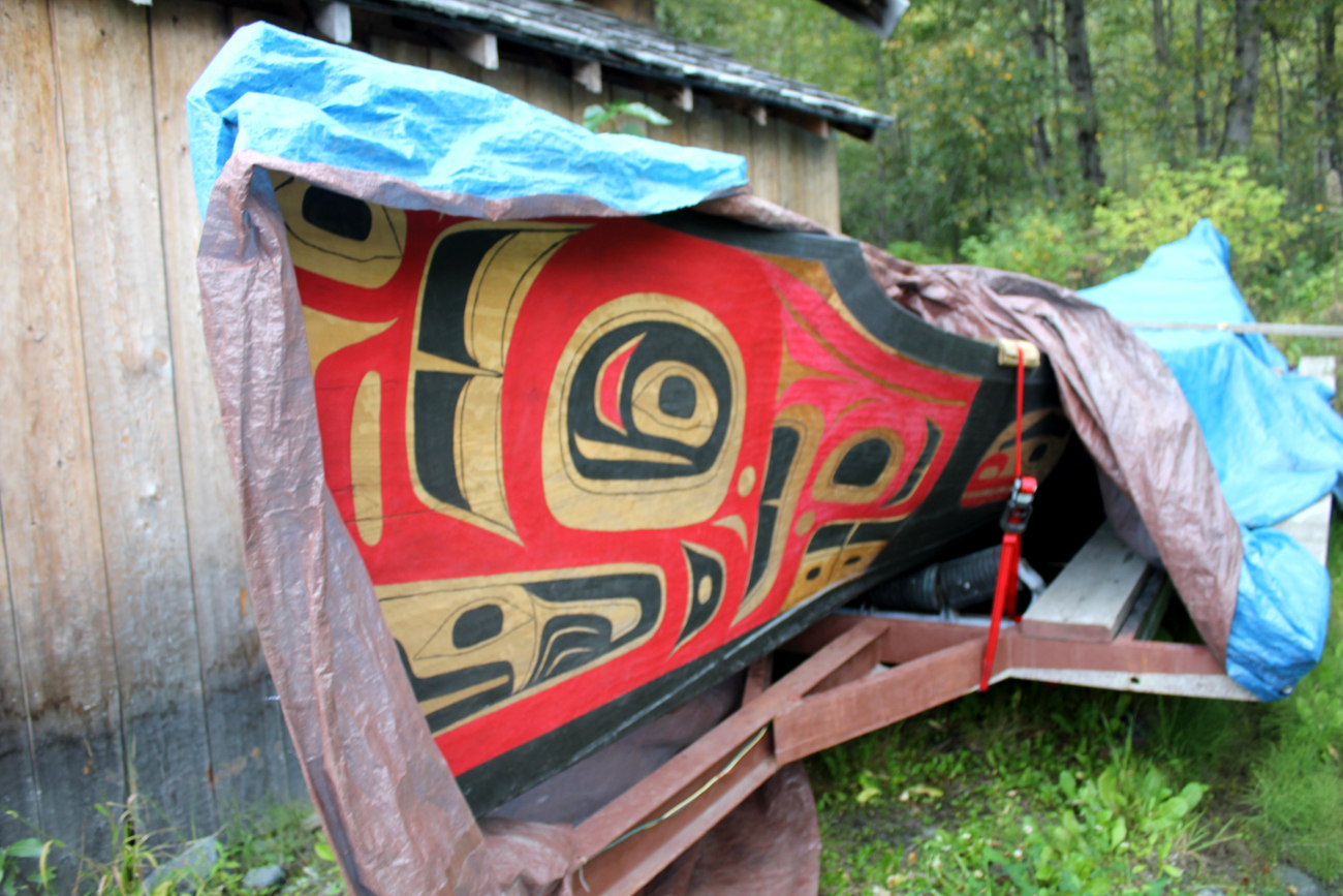 Cedar boat built in 2009 in Klukwan as part of a major revival of Tlingit artsand technology